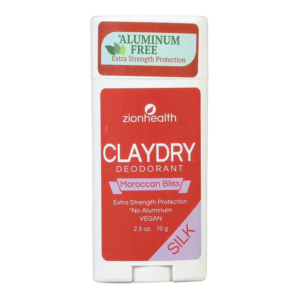 Zion Health Adama Clay Dry Deodorant, Moroccan Bliss, 2.5 Oz